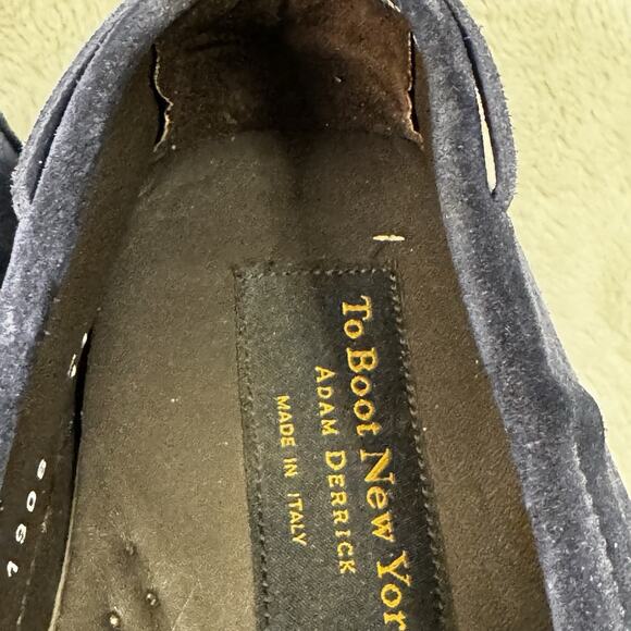 To Boot New York Adam Derrick Driver Blue Suede Mens Sz 11 Slip On Loafers A - Picture 8 of 10